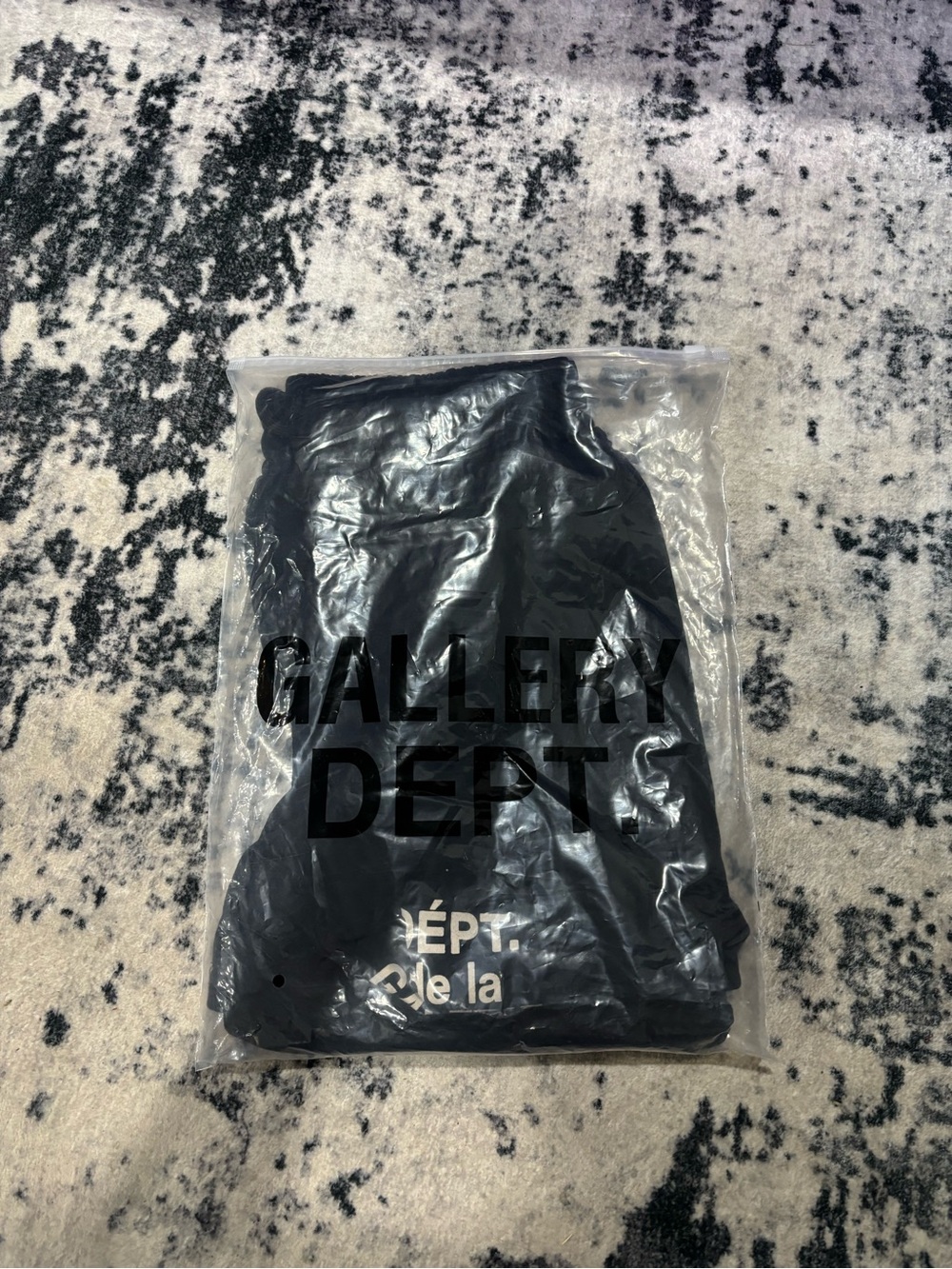 Gallery Dept Black Logo Tee in Branded Packaging